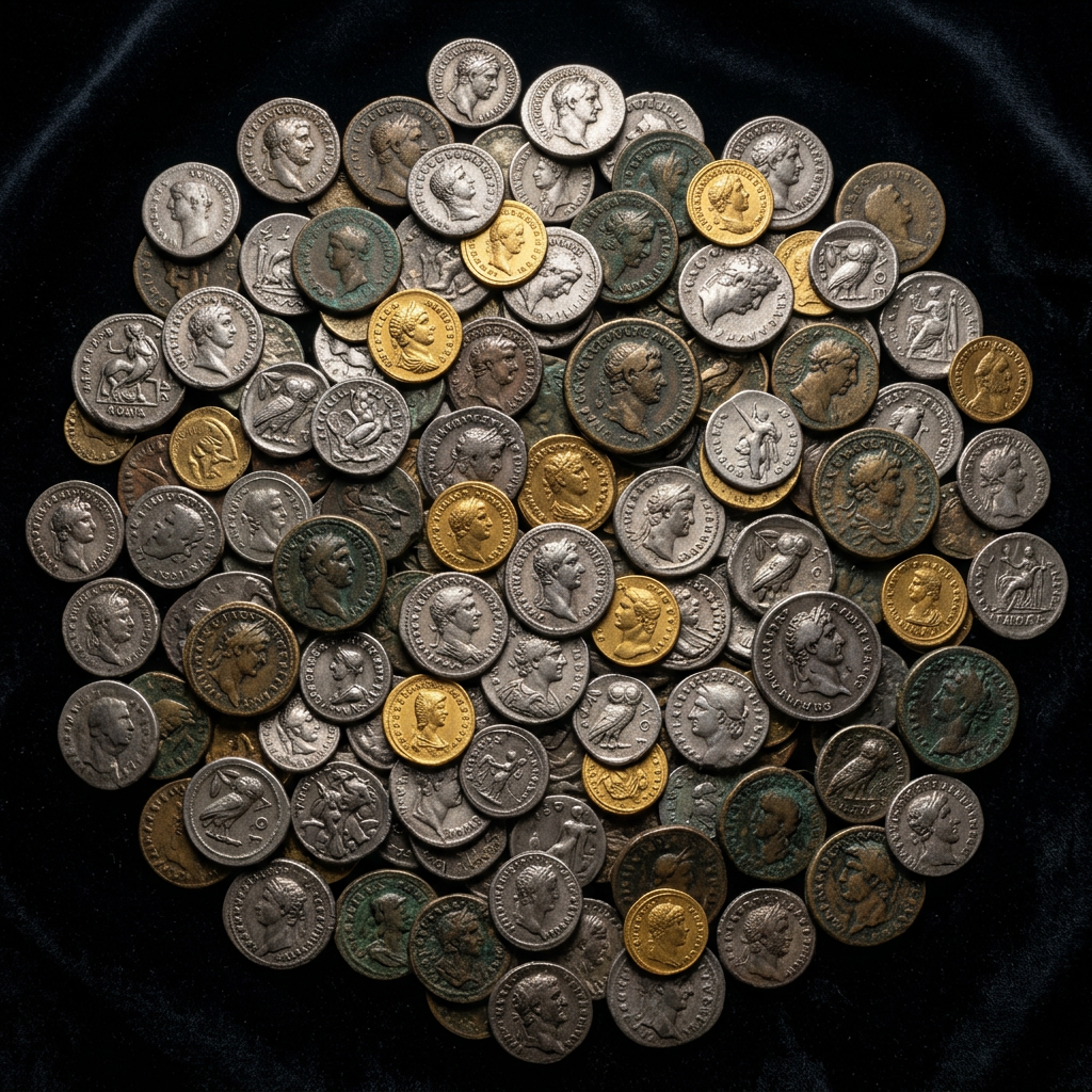 Ancient coin collection from the MONETA visual world